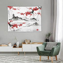 Cherry Blossoms Tapestry, Japanese Fuji Mountain Wall Tapestry, Nature Landscape Wall Art for Bedroom & Living Room Decor, 40"x30" by CozyNest Decor