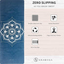 Travel Yoga Mat, Non Slip Exercise Suede Mat with Carry Bag, All-Purpose Fitness Mat with High Density Anti-Tear Surface for Women, Ideal for Pilates Workout (72'' x 24'' x 1.5mm Thick) by TinyTreasures Baby Boutique
