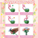 Fabric Flower Bouquets Toys, DIY Craft Kits Toys for Kids, Educational Arts & Crafts Toy, Build Your Own Flowers, DIY Creative Activity Christmas Birthday Gift for 4 5 6 7 8+ Year Old Toddler Girls by TinyTreasures Baby Boutique