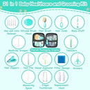 Baby Healthcare and Grooming Kit, 21 in 1 Portable Baby Essentials Kit with Gas Relief Hair Brush Comb Nasal Aspirator for Newborn Boys Girls (21 Kits-Green) by TinyTreasures Baby Boutique