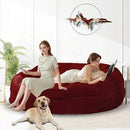 Bean Bag Chair for Adults 6FT,Soft Removable Cover for Teens/Girls Bedroom,Fluffy Giant Round Floor Beanbag Lounger Chairs (No Filler,Claret) by CozyNest Decor
