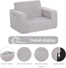 Welnow 2-in-1 Kids Sofa Chair, Convertible Toddler Chair Flip Out Children Sofa Chair Folding Kids Play Sofa with Side Pockets & Removable Cover Armrest Chair for Girl or Boy by CozyNest Decor
