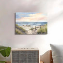 cozy country Ocean Wall Art 16"x11" - Coastal Pictures Beach Canvas Decor - Seashore Artwork Seascape Painting for Bathroom, Bedroom, Sea House by CozyNest Decor