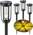 Solar Pathway Lights Outdoor, Bright Solar Lights Outdoor Waterproof IP65, Auto On/Off Driveway Patio Light, LED Solar Garden Lights Landscape Lighting for Walkway Lawn Yard (4 Pack) by GreenHaven Gardens