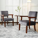 Accent Chair Set of 2 with Table, Living Room Chairs with VelvetSoft Seat and Armrests for Living Room Bedroom Reading Room Waiting Room (Greyvelvet) by CozyNest Decor