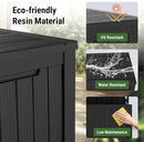 Mars Villa 119 Gallon Outdoor Storage Box Waterproof, Large Resin Deck Box for Pool Supplies Storage, Outdoor Patio Furniture Cushions, with Hydraulic Hinge, UV-Resistant and Weatherproof, Black by CozyNest Decor