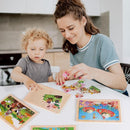 Wooden Puzzles Toys for Kids Ages 3-5, Set of 4 Packs with 20-Piece Farm, Animals Theme Wood Jigsaw Puzzles, Preschool Educational Brain Teaser Toys for Boys and Girls 3-6 Years Old. by TinyTreasures Baby Boutique