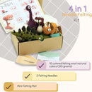 Woolbuddy Needle Felting Kit - Felted Dinosaurs for Beginners, Adults & Kids, Includes Wool, Pad, 4 Needles, and Instructions by TinyTreasures Baby Boutique