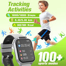Smart Watch for Kids 1.85" with Fitness Tracker, Sleep Monitor, 22/100+ Sport Modes, DIY Dial, IP68 Waterproof, Step Counter, Heart Rate, Camera, with/Without APP, Gift for 3-12 Years Old Boys Girls by TinyTreasures Baby Boutique