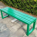 Weatherproof Metal Dining Bench, Outdoor Bench Backless Patio Bench 2-Person Farmhouse Bench Garden Bench for Kitchen, Living Room, Entryway(Green,59in) by GreenHaven Gardens