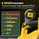 Tietoc Leaf Blower Cordless, 735CFM/200MPH Brushless Electric Leaf Blower with 2 X 5.0Ah Battery, 6 Speed Levels, 2 Extended Tube and Nozzles, Powerful Leaf Blowers for Garden, Lawn Care (Yellow) by GreenHaven Gardens