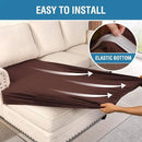 H.VERSAILTEX Velvet Stretch Individual Chaise Cover Sectional Couch Covers for L Shaped Sofa Both Left/Right Furniture Protector Seat Cushion Sofa Cover (1 Piece Chaise Cover, Brown) by CozyNest Decor