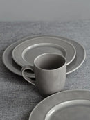 famiware Aurora Coffee Mugs, 14oz Mug Set of 4, Stoneware Mug, Cups for Kitchen, Cappuccino, Latte, Reactive Glaze, Microwave Safe, Scractch-resistant, Slate gray by CozyNest Decor