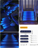 Blue Solar Lights for Outside,4 Pack Solar Deck Lights Outdoor Waterproof LED,Blue Step Light for Outside,Dock Light Solar Powered Waterproof for Deck,Steps,Dock,Driveway,Stair,Path by GreenHaven Gardens