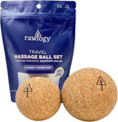 Travel Cork Massage Ball | Lightweight, Sustainable Alternative to Lacrosse Ball for Muscle Pain Relief (2 Piece Assortment, Sanded Cork) by CozyNest Decor