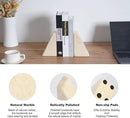 Marble Bookend for Heavy Books, Decorative Bookends for Shelves, Durable and Heavy-Duty Book End for Hardback Books & CDS, Unique Book Stopper & Holder, Sunny Golden, Set of 2 by CozyNest Decor