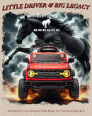 Ford Bronco Raptor Licensed 12V Ride on Toys, Kids Ride on Car with Remote Control, Electric Car for Toddler with Smooth Start, Openable Doors, MP3 Player, 3 Speeds (12V, Red) by TinyTreasures Baby Boutique