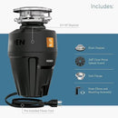 Moen Black EX Series Host Series 3/4 Horsepower Improved Installation Garbage Disposal, EX75C by CozyNest Decor