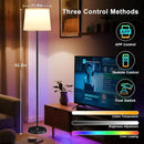 Floor Lamp for Living Room Bedroom,Modern Floor Lamp with Remote, Simple Design with White Shade,Foot Pedal Switch,Dimmable Colors Temperature,9W RGB LED Bulb by CozyNest Decor