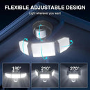 85W LED Security Lights Motion Sensor Light Outdoor, 8500LM Dusk to Dawn, IP65 Waterproof, 6500K, 3 Head Motion Detected Flood Light, Floodlight for Outside, Garage, Yard, Porch (Black) by GreenHaven Gardens