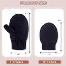 Baby Knit Mittens Toddler Boys Girls Gloves Winter Infant Newborn No Scratch Mitten 0-3 Years by TinyTreasures Baby Boutique