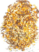 Pampered Chicken Mama Non-GMO Mealworm, Corn, Flax, & Herb Treat (10 Pounds) for Backyard Chickens, Healthy Layer Feed & Supplies for Pet Chickens Poultry Queen Treat for Hens by GreenHaven Gardens