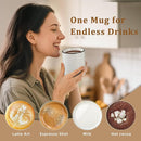 Ceramic Coffee Mug 12 oz Porcelain Coffee Mugs Set of 6 - Ceramic Coffee Cups with Handle and Speckled Patterns for Latte, Tea, Cocoa, Milk, Cappuccino, Microwave & Dishwasher Safe by CozyNest Decor