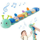 Sumobaby Baby Toys Musical Caterpillar, Stuffed Animal Activity Soft Toys with Teether,Multi-Sensory Crinkle, Rattle and Textures, for Tummy Time Baby Toys 0 to 12 Months Boys,Girls,Caterpillar(Blue) by TinyTreasures Baby Boutique