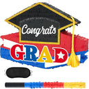 WERNNSAI Graduation Piñata - Graduation Party Game Supplies Graduation Cap Piñata with Blindfold and Bat for Kids Boys Girls Kindergarten Elementary College Party Decoration (12.5" x 16.5" x 3") by TinyTreasures Baby Boutique