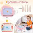 Smasiagon Magnetic Drawing Board for Kids, Toddler Toys for 1-2 Year Old Girl, Portable Doodle Board Pad Learning and Educational Toys for Ages 1 2 3 Year Old Baby Girl Birthday Gift（Pink） by TinyTreasures Baby Boutique