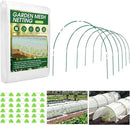 Garden Netting Kit for Raised Beds, 10x30FT Ultra Fine Mesh Netting＆ 6 Sets of 8FT Fiberglass Garden Hoops, Bird Barrier Protection Net Vegetable Plant Cover Fruit Flowers Row Cover by GreenHaven Gardens