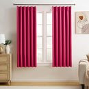 KEQIAOSUOCAI Pinch Pleated Hot Pink Blackout Curtains 72 Inches Long, Sound & Light Reducing Room Darkening Drape for Girl's Bedroom(Hot Pink, 2 Panels, W40 x L72) by TinyTreasures Baby Boutique