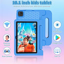 Tablet for Kids, 10.1 inch IPS HD Touchscreen Android 14 64 GB Storage, 8GB RAM, Octa Core Kids Tablet, Parental Controls, 12-hr Battery, WiFi, GPS - Blue by TinyTreasures Baby Boutique