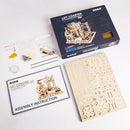 ROKR 3D Wooden Puzzles Marble Run Set - Mechanical Model Kit for Adults DIY Roller Coaster Toys Gifts for Boys/Girls (Marble Channel) by TinyTreasures Baby Boutique