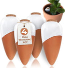 Plant Self Watering Globes - Terracotta Watering Spikes - Slow Release Olla Pots - Holds 16 oz - Drip Irrigiation Olla System by GreenHaven Gardens
