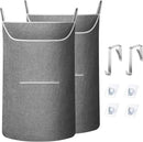 X-Large Door Hanging Hamper Bag,2 Pack Large Capacity Hanging Laundry Hamper Basket with Wide Opening Dirty Clothes Laundry Hamper Storage Bag Size 35X22inch(Grey-2Pack) by CozyNest Decor