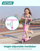 Gotrax K03 Kick Scooter for Kids, 5" LED RGB Lighted Wheels, 4.6 Lbs Lightweight and One-Click Detachable Design, Height Adjustable Handlebars, Anti-Slip Deck and Max Load 110 Lbs for Boy&Girl Age 3+ by TinyTreasures Baby Boutique