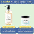 TUBBY TODD's Baby Body Wash & All Over Ointment Eczema Set - Gentle, Hypoallergenic Skincare for Newborns & Toddlers - 25oz, Fragrance-Free by TinyTreasures Baby Boutique