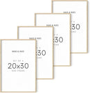 HAUS AND HUES 20x30 Picture Frames Set of 4 - 20x30 Inch Frames, Beige by CozyNest Decor