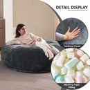 4FT Large Bean Bag Chairs,Big Adult Size Memory Foam Beanbags with Filler Included,Machine Washable Corduroy Cover,Soft Plush Gaming Bing Bag Puff Chair for Dorm, Living Room & Bedroom (Dark Gray) by CozyNest Decor