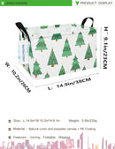 LANGYASHAN Rectangular Storage Bin Collapse Canvas Fabric Cartoon Storage Basket with Handles for Organizing Home Kitchen Boys and Girls Toys Office Closet Shelf Baskets (Rec christmas tree) by TinyTreasures Baby Boutique