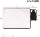 Encasa Homes Ironing Mat/Pad - Metallic Silver (Small 28"x20") with 5mm Foam Padding & Silicone Iron Rest for Steam Pressing on Tabletop or Bed - Heat Reflective, Portable, Quilting by CozyNest Decor