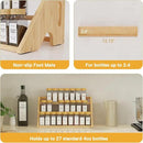 Bamboo Spice Rack Organizer -3-Tier Spice Rack for Countertop,Cabinet Spice Rack Organizer for 27 Spice Jars(4oz)，Step Shelf (yellow) by CozyNest Decor