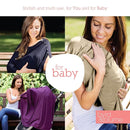 Byrd & Blume Maternity Nursing Cover Breathable Lightweight Breastfeeding Cover Wrap Shawl Scarf Poncho Full 360 (Latte, One size) by TinyTreasures Baby Boutique