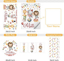 Custom Baby Crib Bedding Set, 5 Pcs Personalized Name Baby Crib Set with Double Layer Blanket, Soft Circus Animals Nursery Bedding Set for Girls Boys, Customized Gifts for Infants Toddlers by TinyTreasures Baby Boutique