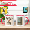 Personalized Coffee Mug, Custom Drawing Portrait Gift, Funny Customized Coffee Gift for Men & Women, Custom Mugs with Pictures, Red 11oz Customized Ceramic Tea Cup by TinyTreasures Baby Boutique