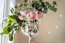 Hanging Disco Ball Planter 8" - with Acrylic Stand and Macrame Plant Hanger - Home Décor, Room Décor, Patio or Boho Décor, Mirror Disco Planter, Disco Decor (8" No Base) by GreenHaven Gardens