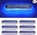 Honalia Solar Dock Lights Outdoor Waterproof IP68, Driveway Lights Solar Powered 6 Pack, Blue Solar Deck Lights Warning Concrete Step Lights for Driveway Deck Stairs Marine Dock Runway by GreenHaven Gardens