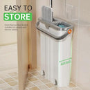 Mop and Bucket Set with Wringer Flat Mop Bucket System for Home Floor Cleaning,6 Reusable Microfiber Pads,Extended Stainless Steel Handle,Ideal for Hardwood,Wood,Laminate Floors,and Bathroom Mop by CozyNest Decor