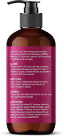 MAJESTIC PURE Cocoa Massage Oil for Massage Therapy - Refreshing, and Relaxing - Natural Oils with Cocoa Butter, Vitamin E & Lavender Oil - for All Skin Types - Men and Women - 8 fl oz by CozyNest Decor
